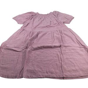 Universal Thread Women's Size Medium Dress Puffy Shoulder Pink Crepe New